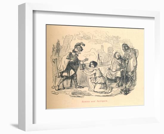 'Rowena and Vortigern', c1860, (c1860)-John Leech-Framed Giclee Print