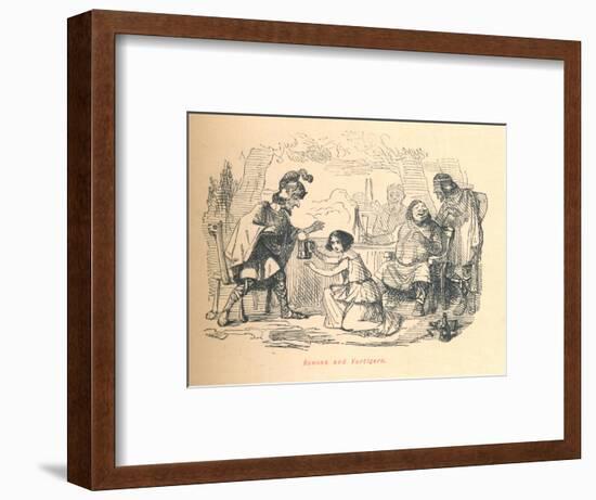 'Rowena and Vortigern', c1860, (c1860)-John Leech-Framed Giclee Print