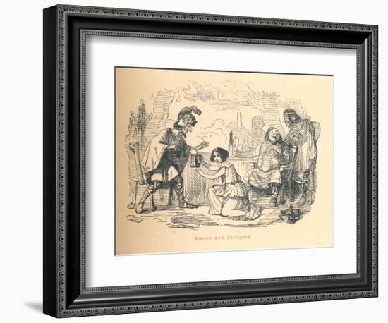 'Rowena and Vortigern', c1860, (c1860)-John Leech-Framed Giclee Print