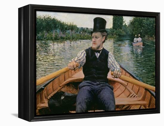 Rower in a Top Hat, C.1877-78-Gustave Caillebotte-Framed Premier Image Canvas