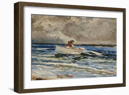 Rowing at Prout's Neck, 1887-Winslow Homer-Framed Giclee Print