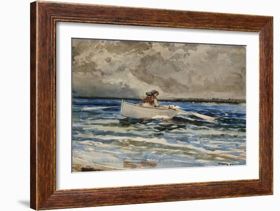 Rowing at Prout's Neck, 1887-Winslow Homer-Framed Giclee Print