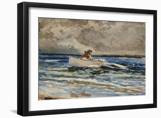 Rowing at Prout's Neck, 1887-Winslow Homer-Framed Giclee Print