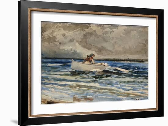 Rowing at Prout's Neck, 1887-Winslow Homer-Framed Giclee Print