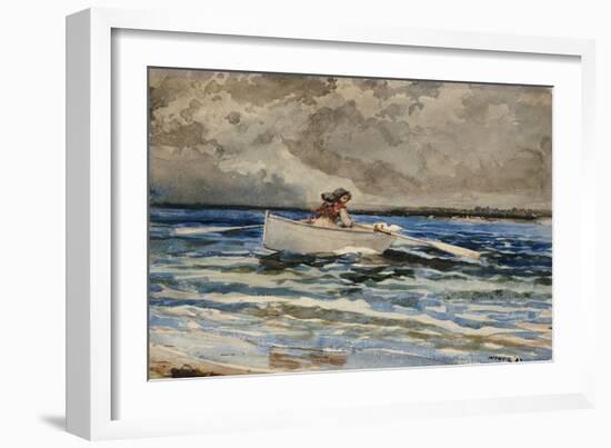 Rowing at Prout's Neck, 1887-Winslow Homer-Framed Giclee Print