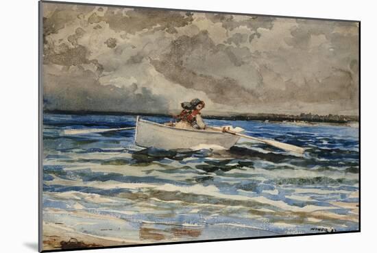 Rowing at Prout's Neck, 1887-Winslow Homer-Mounted Giclee Print