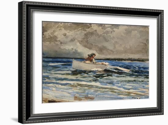 Rowing at Prout's Neck, 1887-Winslow Homer-Framed Giclee Print