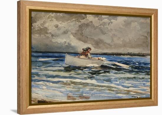 Rowing at Prout's Neck, 1887-Winslow Homer-Framed Premier Image Canvas