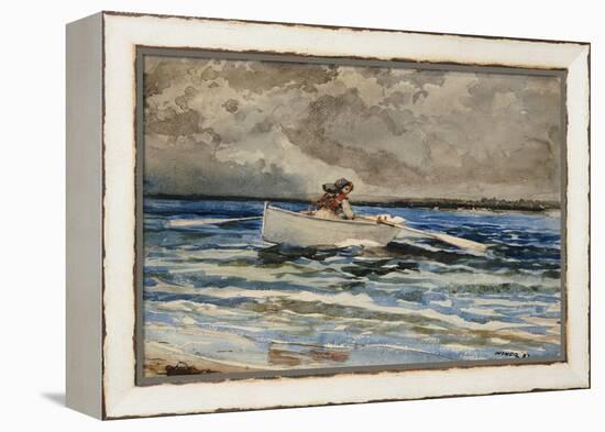 Rowing at Prout's Neck, 1887-Winslow Homer-Framed Premier Image Canvas