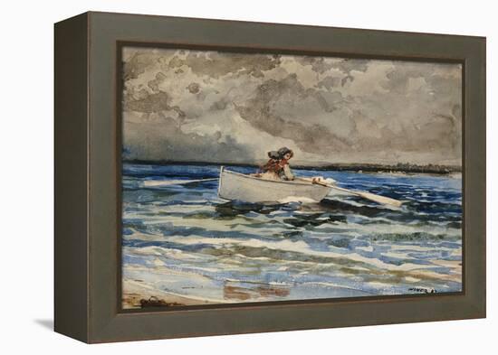 Rowing at Prout's Neck, 1887-Winslow Homer-Framed Premier Image Canvas