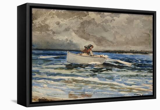 Rowing at Prout's Neck, 1887-Winslow Homer-Framed Premier Image Canvas