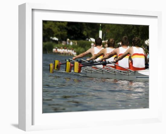 Rowing at the Henley Royal Regatta, Henley on Thames, England, United Kingdom-R H Productions-Framed Photographic Print