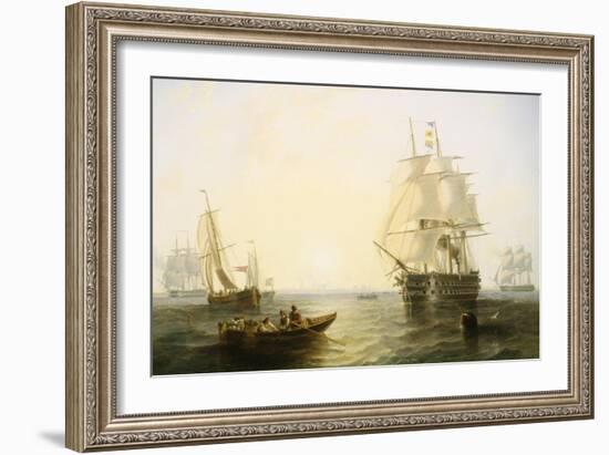 Rowing Back with Supplies-John Wilson Carmichael-Framed Giclee Print