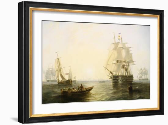 Rowing Back with Supplies-John Wilson Carmichael-Framed Giclee Print