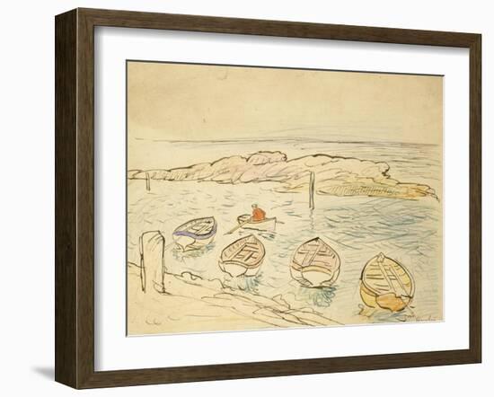 Rowing Boats, Largo-George Leslie Hunter-Framed Giclee Print