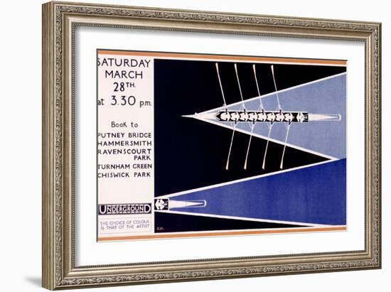 Rowing Competition Poster, London, England-null-Framed Art Print