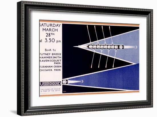 Rowing Competition Poster, London, England-null-Framed Art Print