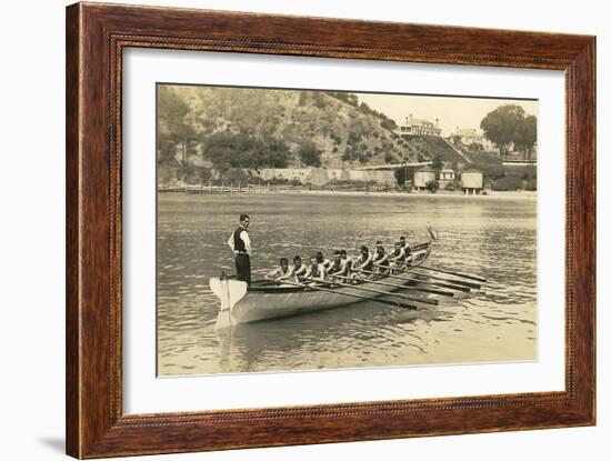 Rowing Crew at Practice-null-Framed Art Print