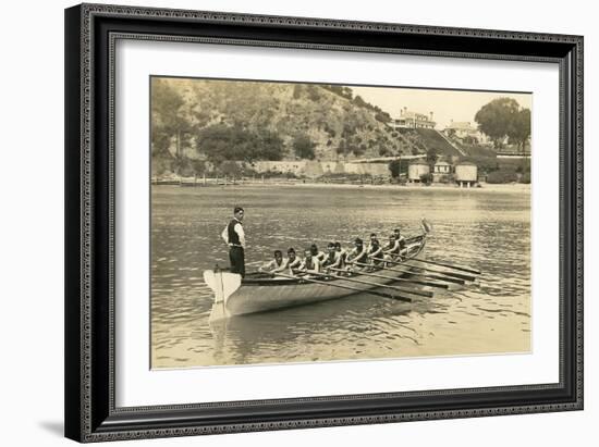 Rowing Crew at Practice-null-Framed Art Print