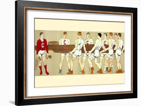 Rowing Crew Carrying Scull-null-Framed Art Print