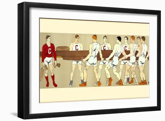 Rowing Crew Carrying Scull-null-Framed Art Print