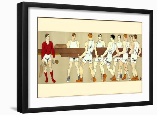 Rowing Crew Carrying Scull-null-Framed Art Print