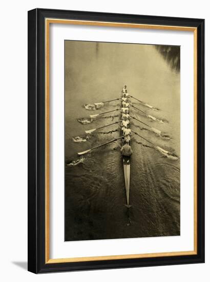 Rowing Crew-null-Framed Art Print
