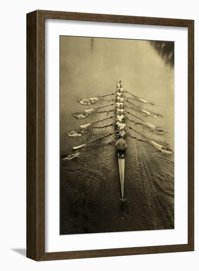 Rowing Crew-null-Framed Premium Giclee Print