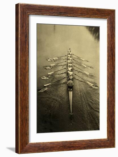 Rowing Crew-null-Framed Premium Giclee Print