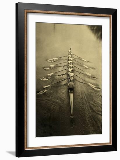 Rowing Crew-null-Framed Premium Giclee Print