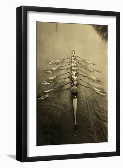 Rowing Crew-null-Framed Premium Giclee Print