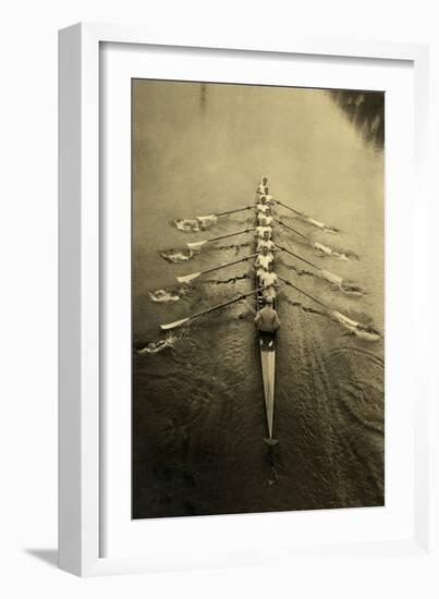 Rowing Crew-null-Framed Premium Giclee Print