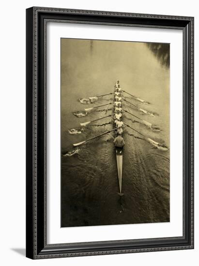 Rowing Crew-null-Framed Premium Giclee Print