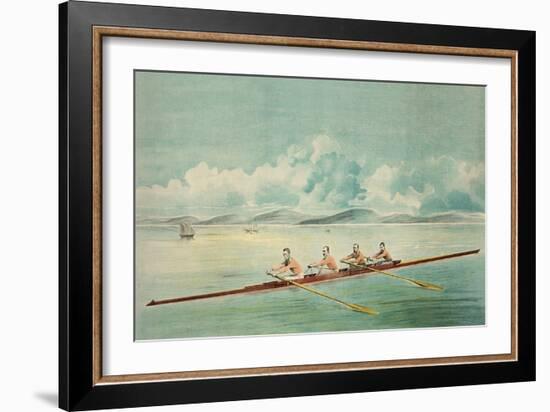 Rowing Crew-null-Framed Art Print