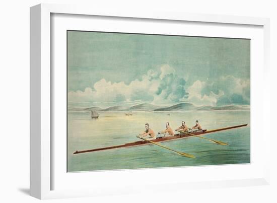 Rowing Crew-null-Framed Art Print