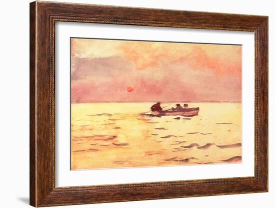Rowing Home, 1890-Winslow Homer-Framed Giclee Print
