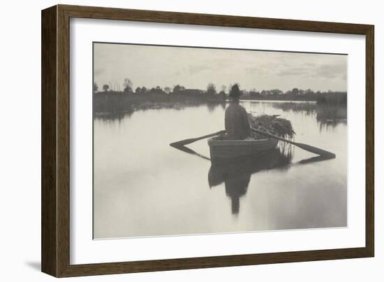 Rowing Home the Schoof-Stuff (Peat Returned by Boat)-Peter Henry Emerson-Framed Giclee Print
