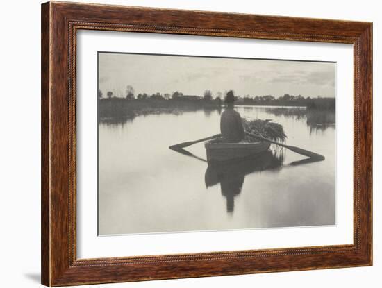 Rowing Home the Schoof-Stuff (Peat Returned by Boat)-Peter Henry Emerson-Framed Giclee Print