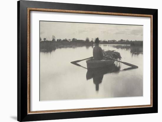 Rowing Home the Schoof-Stuff (Peat Returned by Boat)-Peter Henry Emerson-Framed Giclee Print