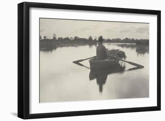 Rowing Home the Schoof-Stuff (Peat Returned by Boat)-Peter Henry Emerson-Framed Giclee Print