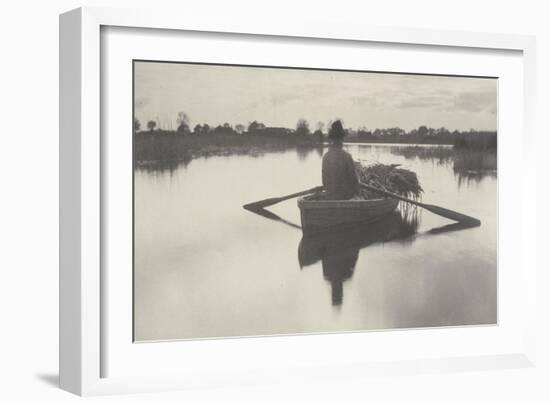 Rowing Home the Schoof-Stuff (Peat Returned by Boat)-Peter Henry Emerson-Framed Giclee Print