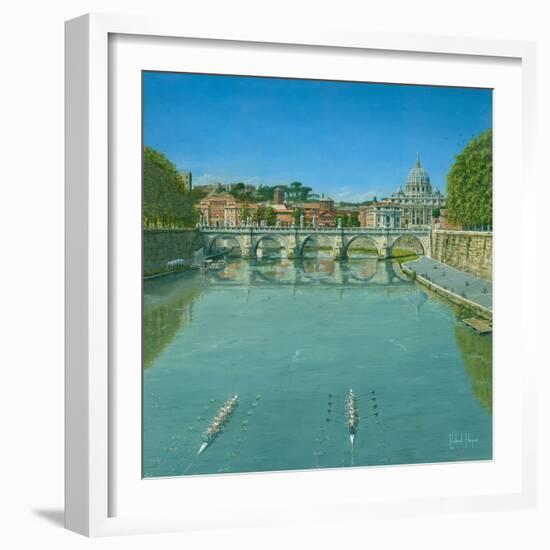 Rowing on the Tiber Rome-Richard Harpum-Framed Art Print