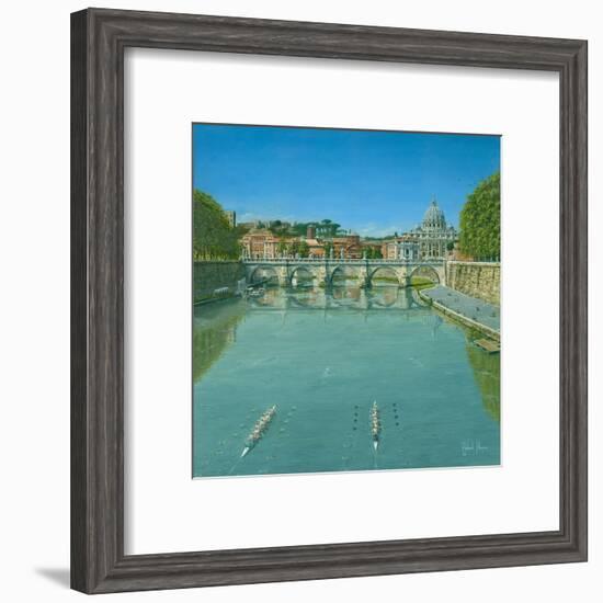 Rowing on the Tiber Rome-Richard Harpum-Framed Art Print