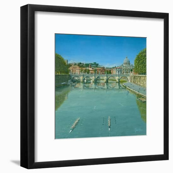 Rowing on the Tiber Rome-Richard Harpum-Framed Art Print