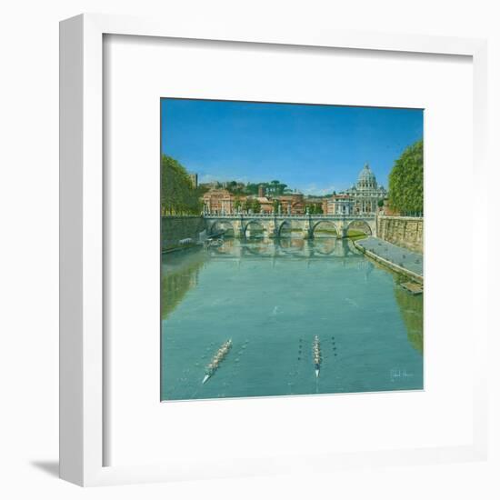 Rowing on the Tiber Rome-Richard Harpum-Framed Art Print