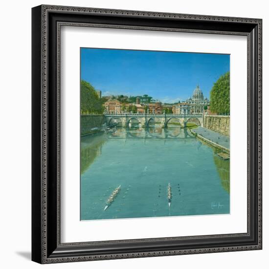 Rowing on the Tiber Rome-Richard Harpum-Framed Art Print