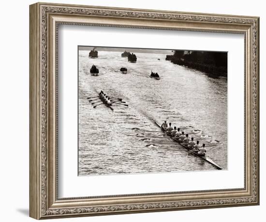 Rowing, Oxford V Cambridge Boat Race, 1928-null-Framed Photographic Print