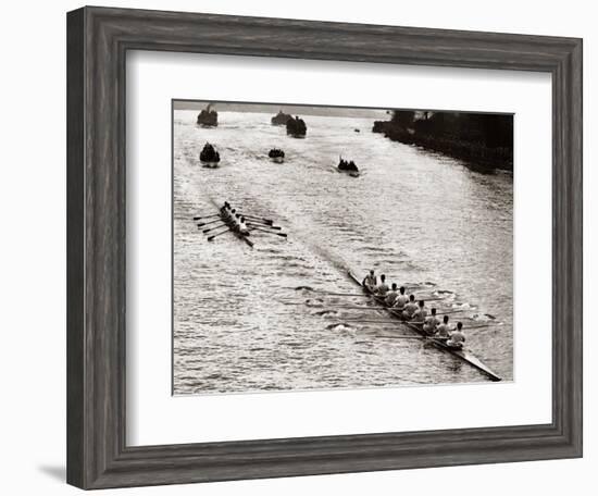 Rowing, Oxford V Cambridge Boat Race, 1928-null-Framed Photographic Print