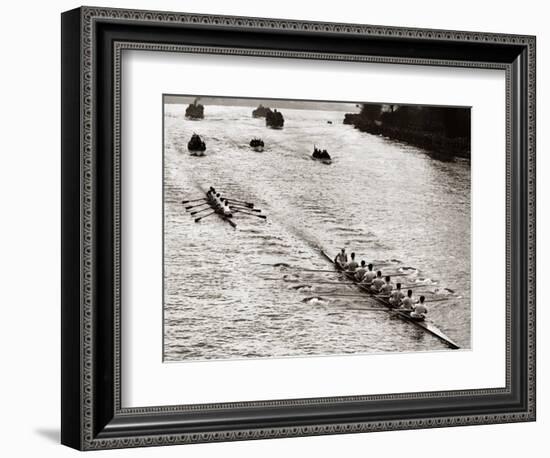 Rowing, Oxford V Cambridge Boat Race, 1928-null-Framed Photographic Print