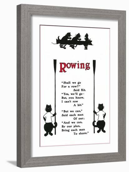 Rowing Poem About Cats-null-Framed Premium Giclee Print